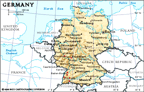 Carte de l'Allemagne