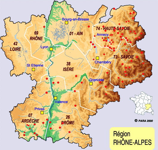 Carte de la région